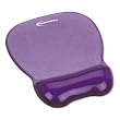 Gel Mouse Pad w/Wrist Rest, Nonskid Base, 8-1/4 x 9-5/8 in., Purple