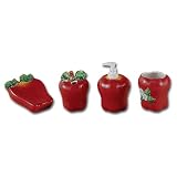 APPLE 3-D Ceramic Bathroom Bath Accessories Set NEW! by 