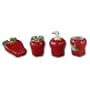 APPLE 3-D Ceramic Bathroom Bath Accessories Set NEW!