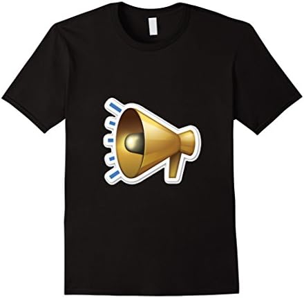 Men's Air Horn Megaphone Emoji T-Shirt Pep Rally Event Sports Loud Medium Black