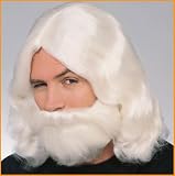 White Biblical Wig and Beard Set