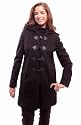 BLACK WOOL WINTER DUFFEL COAT