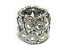 Two Row Colorful Aurora Borealis Crystal Thick Stretch Ring