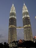 Petronas Twin Towers, One of the Tallest Buildings in the World, at Twilight, Kuala Lumpur, Malaysia Photographic Poster Print by Richard Nebesky, 12x16