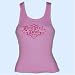 Gothic Pink Grateful Dead Tank Top ~ Tank/Boy Beater Ladies Grateful Dead Pink with Bright Pink/Red design of Tribal Steal Your Face Tattoo-style Logo-Official Grateful Dead Merchandise New 2008!