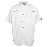 Columbia Texas A&M Aggies White Bonehead Short Sleeve Shirt