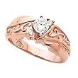 14K Rose Gold Diamond Wedding Set - 0.43 Ct.