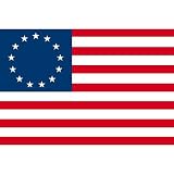 Professionally Framed American Colonial National Flag Poster Print - 13x19 with RichAndFramous Black Wood Frame