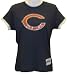 Womens Chicago Bears Pebble Too Cap Sleeve Tissue T-Shirt