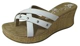 Mudd Carmi Womens Slides Wedge Thong Sandals