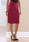 Ponté Knit Knee-Length Skirt With Criss-Cross Waist