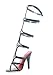 5 Inch Heel Knee High Strap Up Sandal Women'S Size Shoe With T-Strap