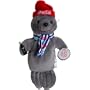 #0207 Coca-Cola Seal in Striped Vest and Knit Cap - Coke Bean Bag Plush