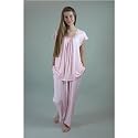 Women's Bamboo Pajamas -- Pink Carnation -- Women's Pajamas in Bamboo Jersey (95% Bamboo Fabric, 5% Spandex)