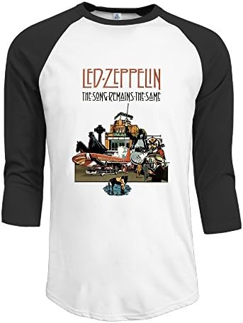 The Song Remains The Same-Led Zeppelin Men 3/4 Sleeve Raglan Shirts Black