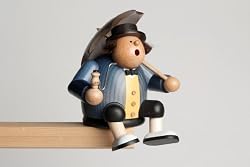 Christmas Smoker - Boy with umbrella (6.5 Inch)