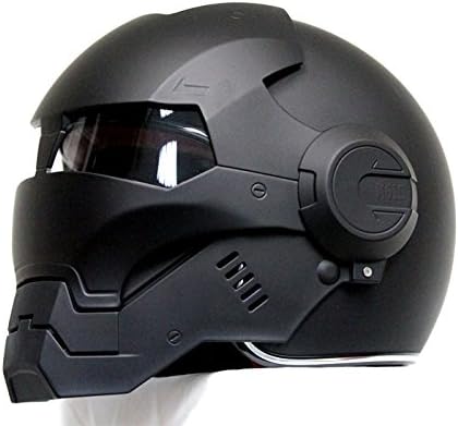 Masei Helmet 610 Atomic Man Matt Black Motorcycle Helemt (Large)