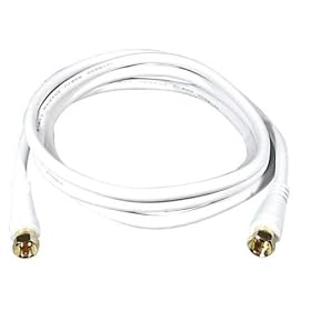 Kinamax CB-COAX 5-Feet Premium Coaxial Audio Video Cable (White) by Kinamax