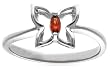 Sterling Silver Garnet Butterfly Ring