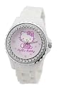 Hello Kitty White Weave Strap Diamante Set Watch