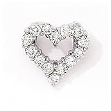 1/2ct TW Open Heart Diamond Pendant in 14kt White Gold