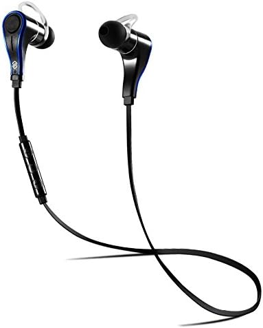 Bluetooth Headphones, Infinilla H2 Wireless Sport Earbuds with Mic, Noise Cancelling In Ear Stereo Running Headset, Gym Workout Earphones for Apple iPhone Samsung LG Android Phones (Black/Blue)