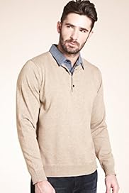 North Coast Pure Cotton Mock Striped Shirt Jumper