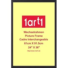 Posters: Cadres Cadre Interchangeable - Cadre Interchangeable El�gance Bois Noir (91 x 61 cm)