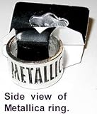 METALLICA Engraved logo Metal Ring