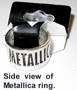 Click here to buy METALLICA Engraved logo Metal Ring.