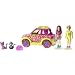 Spielwaren : Polly Pocket Glitz & Glam Pets - Glam-obile: Polly, Rick und glitzernde Tiere inkl. Fahrzeug