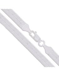 Sterling Silver Flexible Herringbone Necklace 6mm Solid 925 Italian Chain