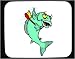 Mouse Pad with marine, washing, cleaning, fish, brush, animal