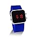 YKS Blue Luxury Sport Style LED Digital Watch With Mirror Surface Silicone for Lady Men