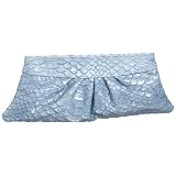 Lauren Merkin Louise Dusted Python-Embossed Cl