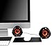 WESDAR Computer Speakers, 3.5mm USB Powered Subwoofer PC Speakers for Desktop Laptop Notebook, Pack of 2 (Orange)