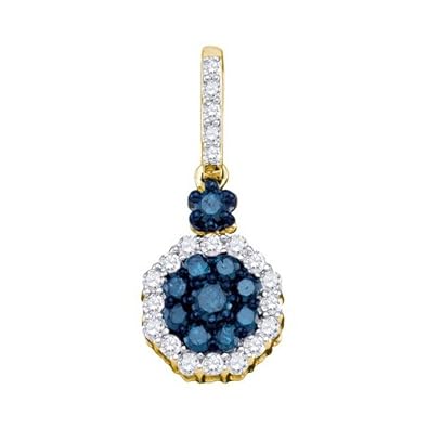 Cheap Girls Jewelry 0.51CTW BLUE DIAMOND FASHION PENDANT For Sale