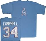 Houston Oilers Earl Campbell Reebok Throwback Pro Style T Shirt
