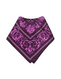 Versace - Versace Greca Framed Ornamental Printed Silk Bandana Plum