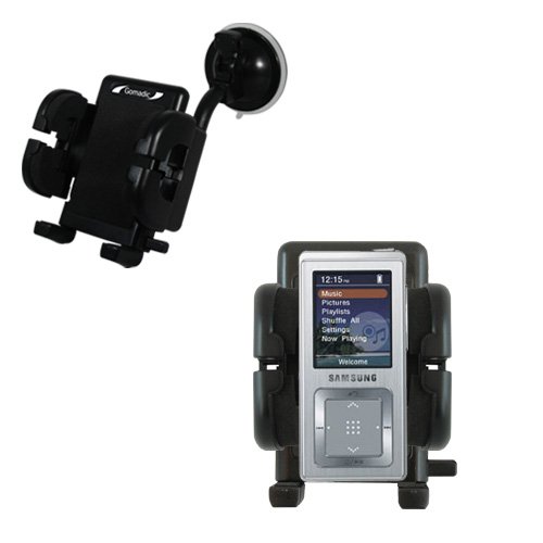 Samsung Yepp YP-Z5 Flexible Car Windshield Holder - Gomadic Brand