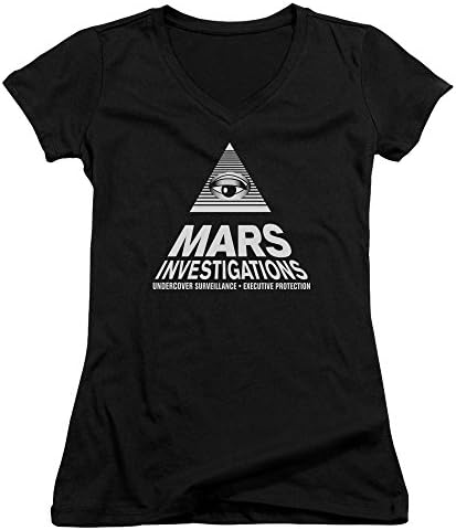 Veronica Mars Marts Investigations Juniors V-Neck Shirt Black Md