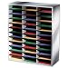 Fellowes Literature Organizer, 36 Letter Size Compartments, Dove Gray (25061)
