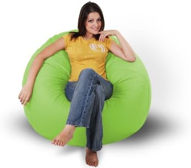 King Beany - Wet Look Vinyl Bean Bag Chairs - Pear - Large