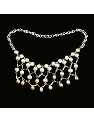 Freshwater Pearls 18.5 Inches "Beyond the Sea" Silver Plated Necklace
