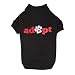 Casual Canine Polyester/Cotton Adopt Dog Tee, Small, 12-Inch, Black