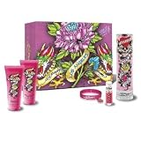 Ed Hardy for Women Gift Set - 3.4 oz EDP Spray + 3.0 oz Body Lotion + 3.0 oz Shower Gel + 0.25 oz EDP Mini + Bracelet