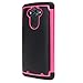 Droid Turbo Case, Moto Droid Turbo Case, E LV Droid Turbo Case Cover - Dual Layer Hybrid Armor Defender Protective Case Cover for Motorola Moto Droid Turbo XT 1254 with 1 Stylus - HOT PINK