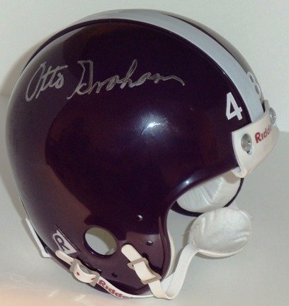 Otto Graham Autographed/Hand Signed Northwestern Mini Helmet