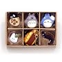 6 designs Totoro keychain set