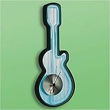 Neon Guitar Clock Blue